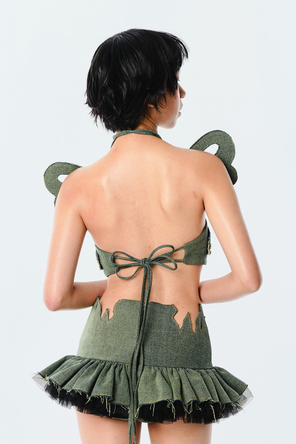 Pixie Wing Top - Faded Green