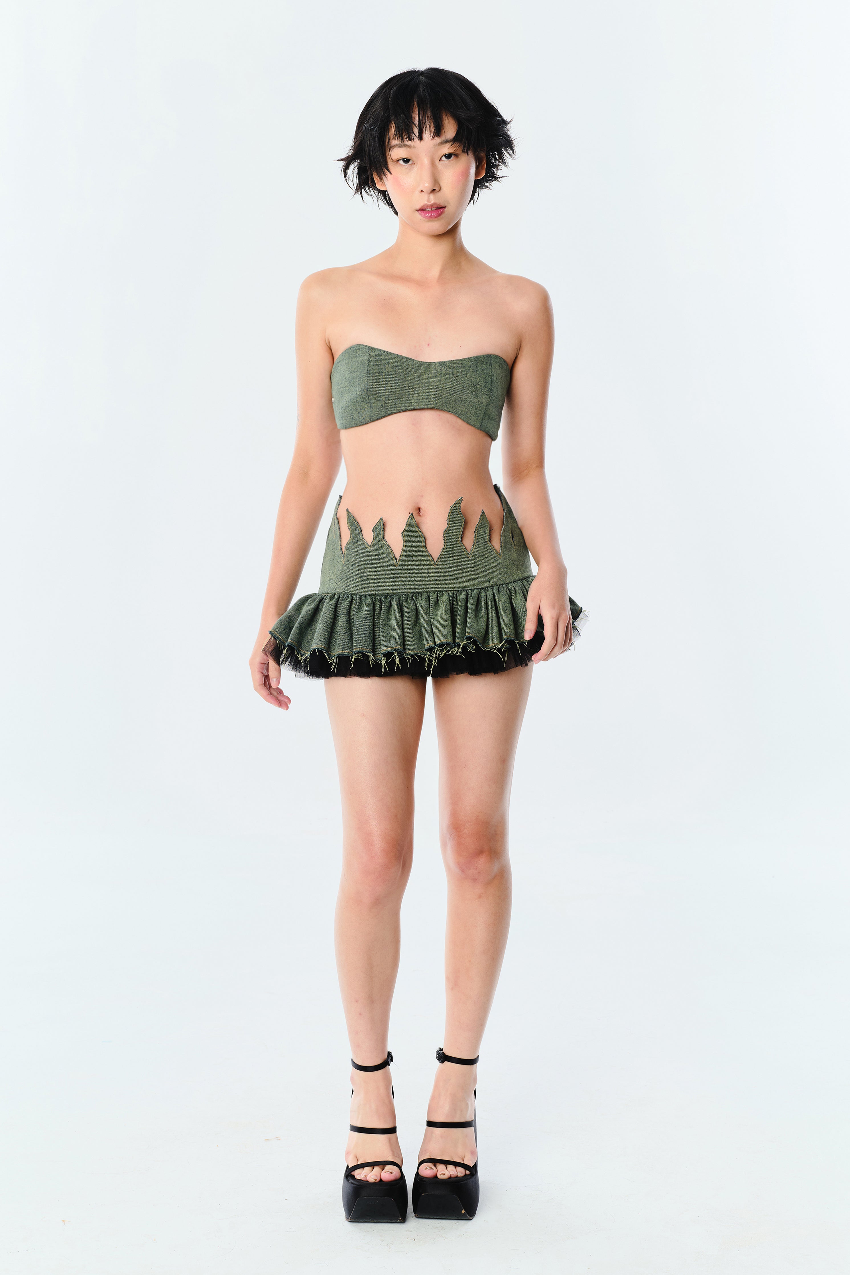 Pixie Wing Top - Faded Green