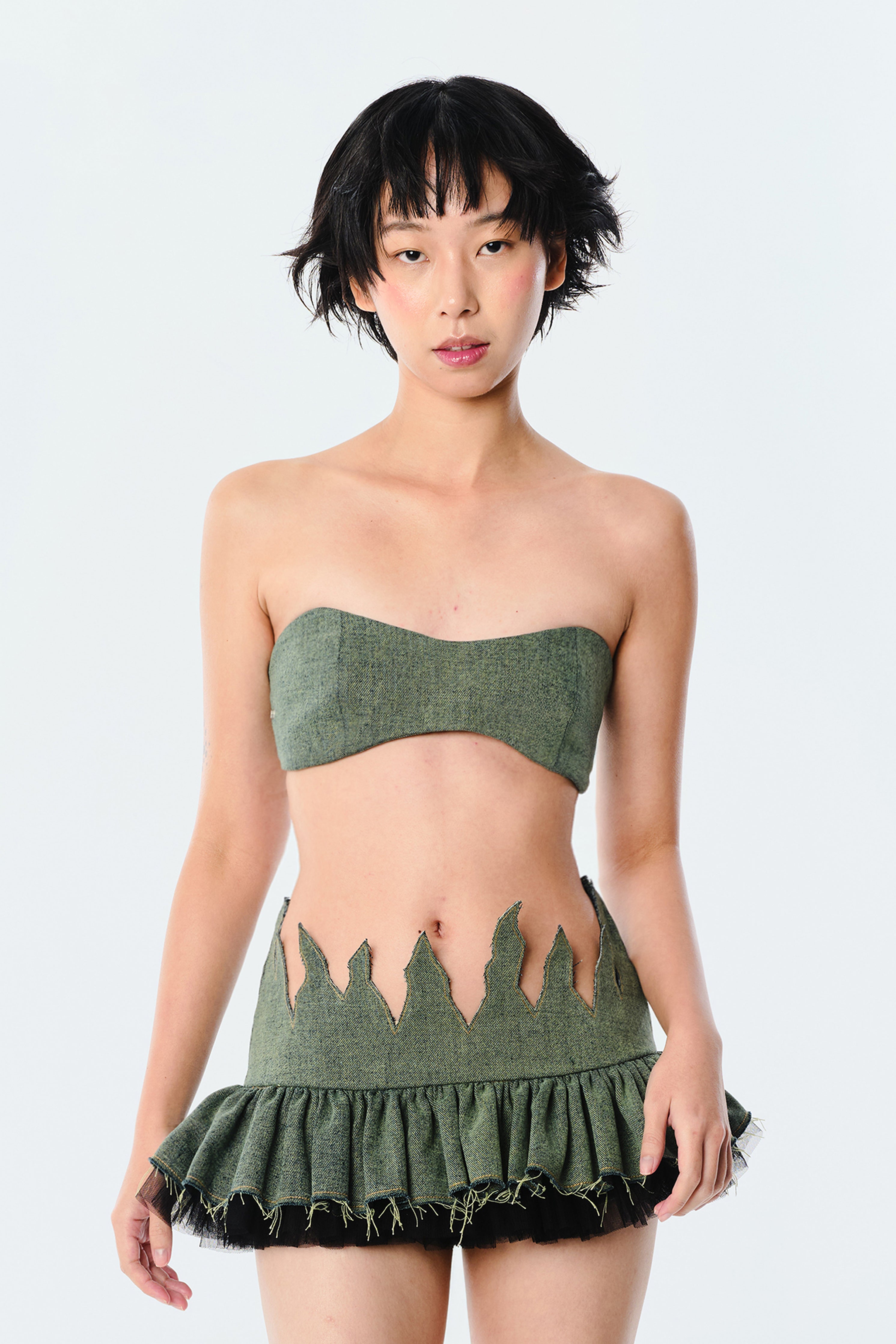 Pixie Wing Top - Faded Green